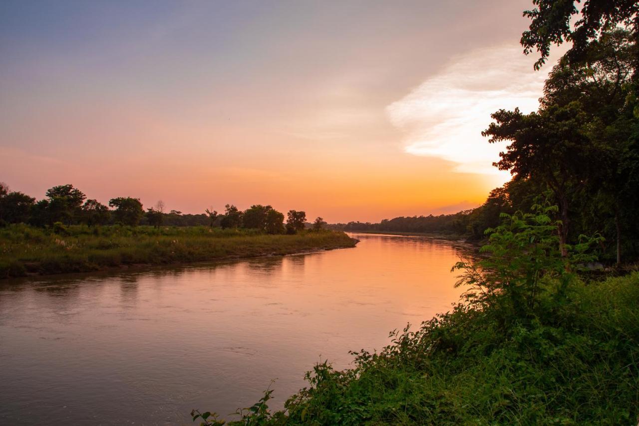 Chitwan Riverside Resort Sauraha Dış mekan fotoğraf