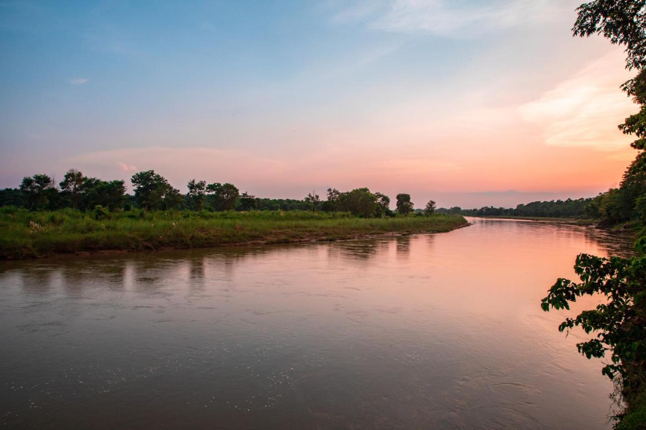 Chitwan Riverside Resort Sauraha Dış mekan fotoğraf